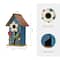 Glitzhome® 10.25" Retro Blue Distressed Flower Birdhouse